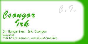 csongor irk business card